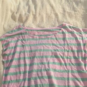 Jcrew linen stripe tee